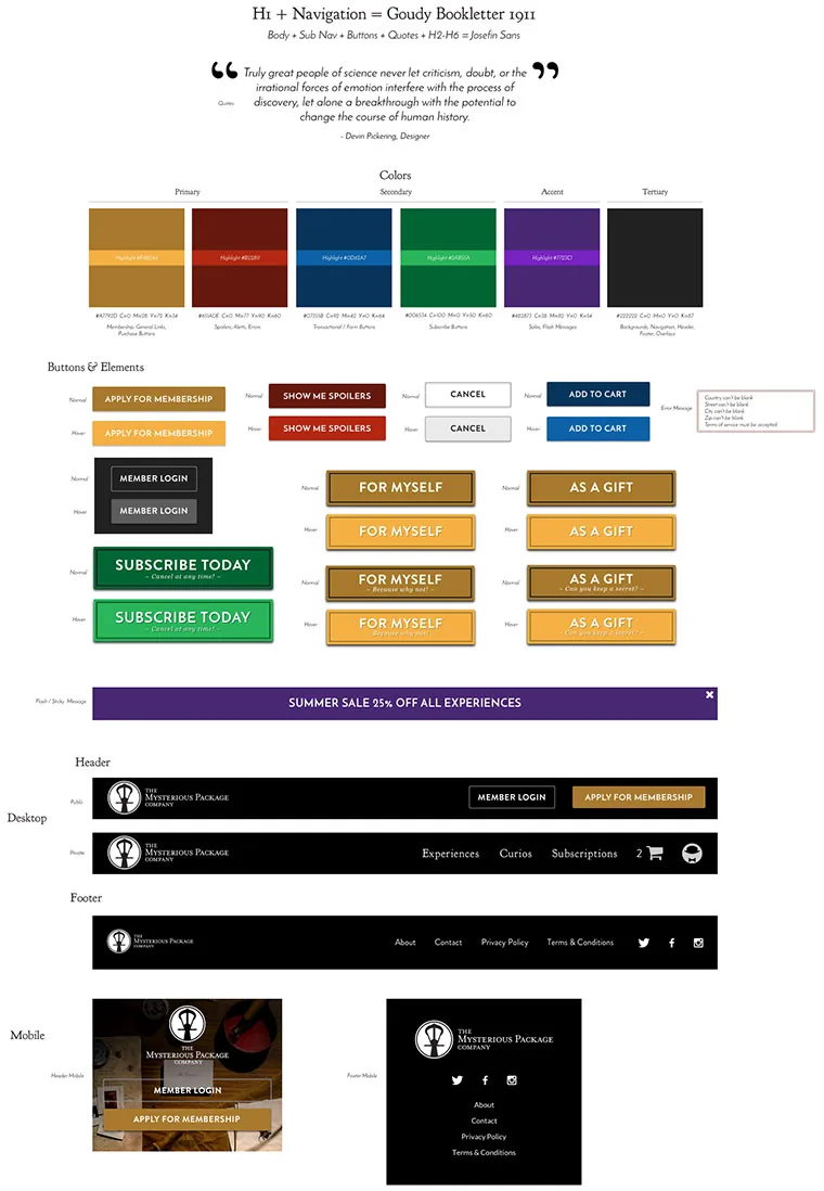 The design system: type, colour, and components in the brand voice