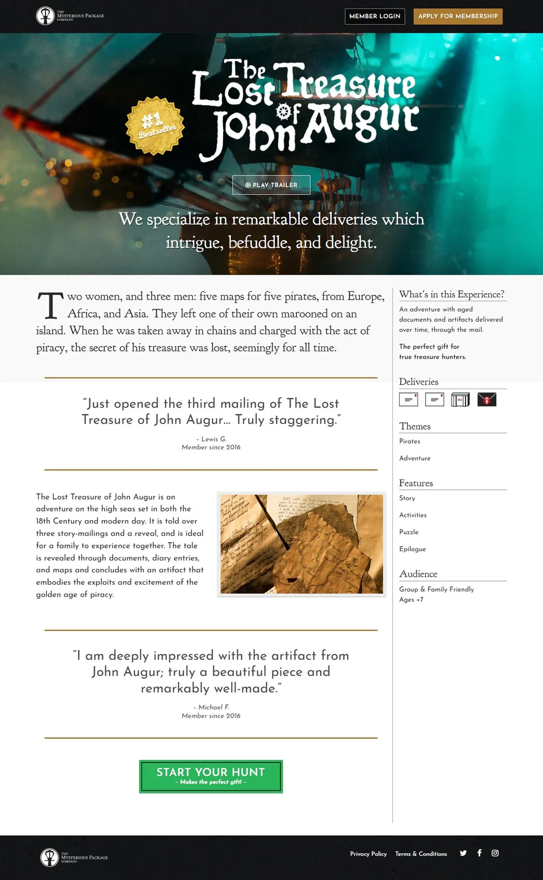 The Lost Treasure of John Augur, hand-coded in 2017. Open it live.