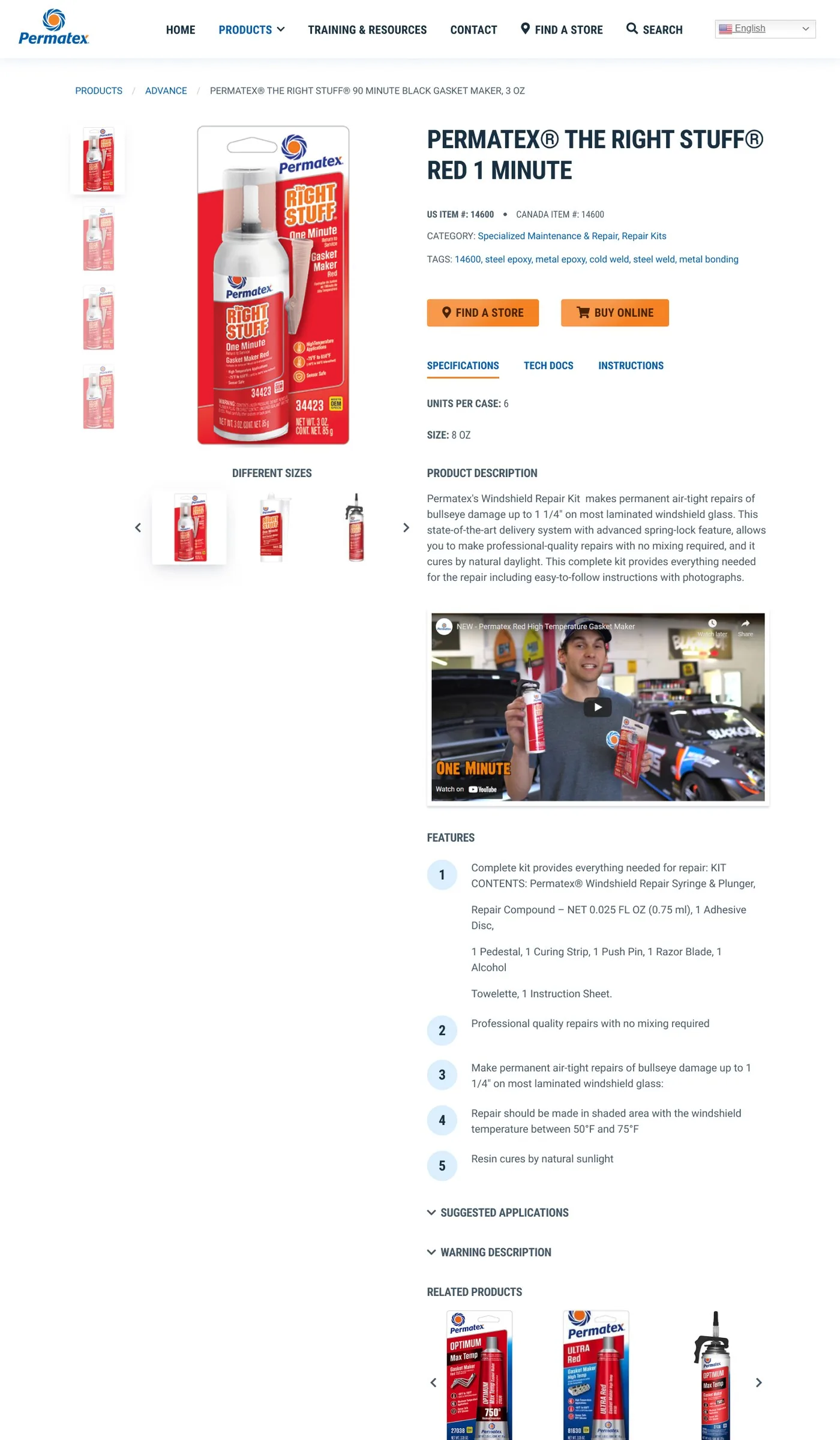 Product detail with find-in-store flow