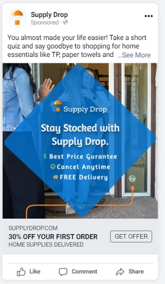 Paid social: best price, cancel anytime, free delivery
