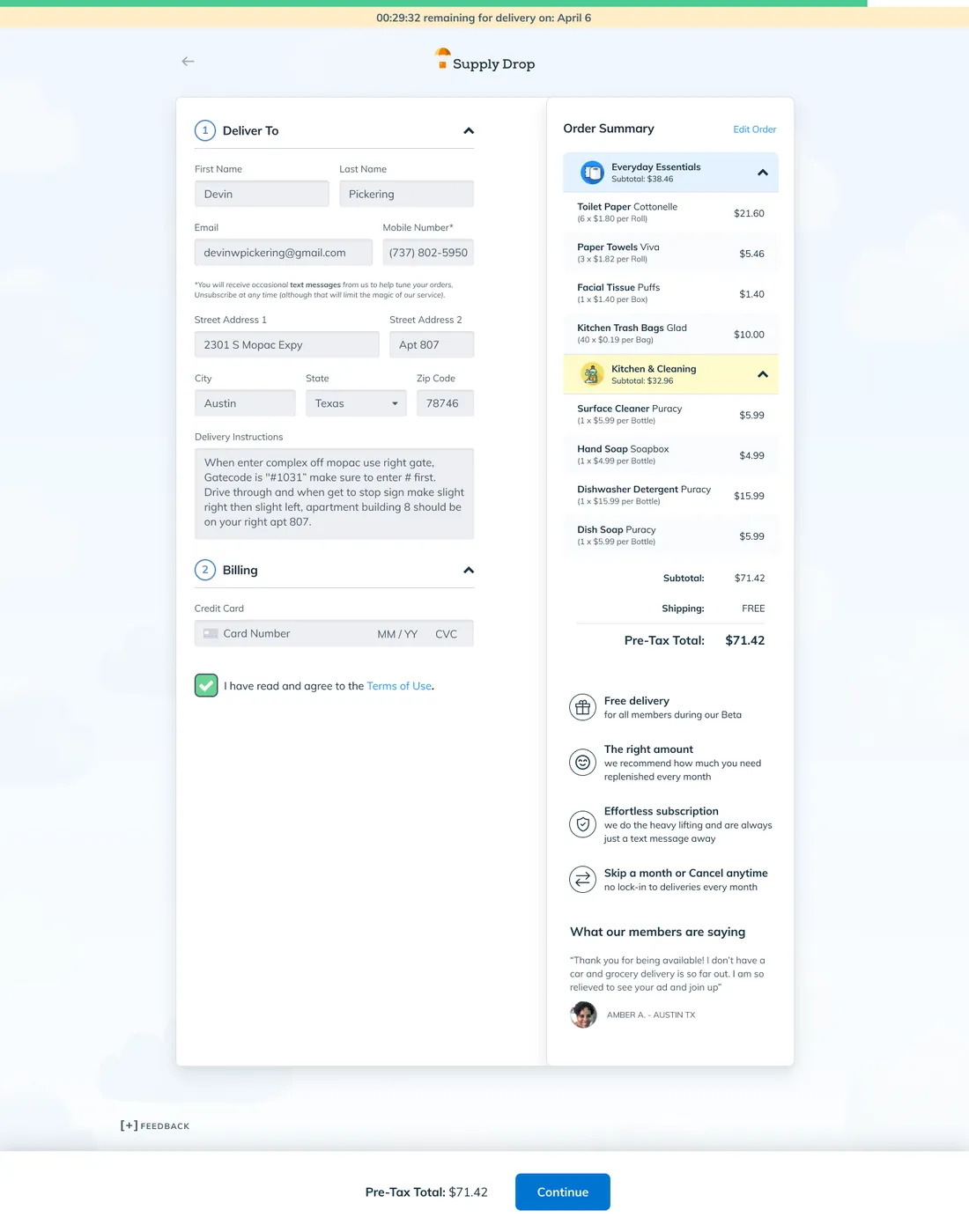 Checkout: a subscription made effortless