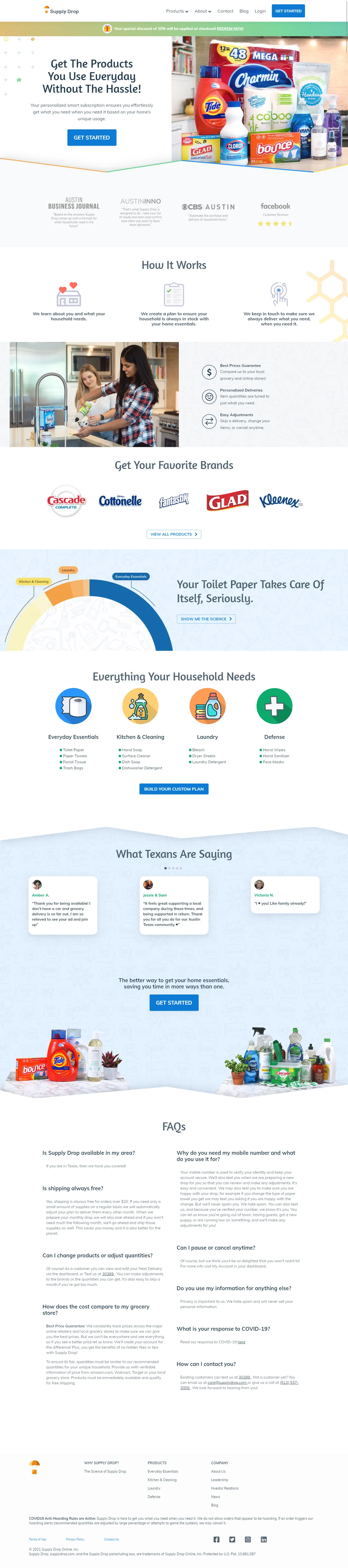 The approved 2021 homepage, full length