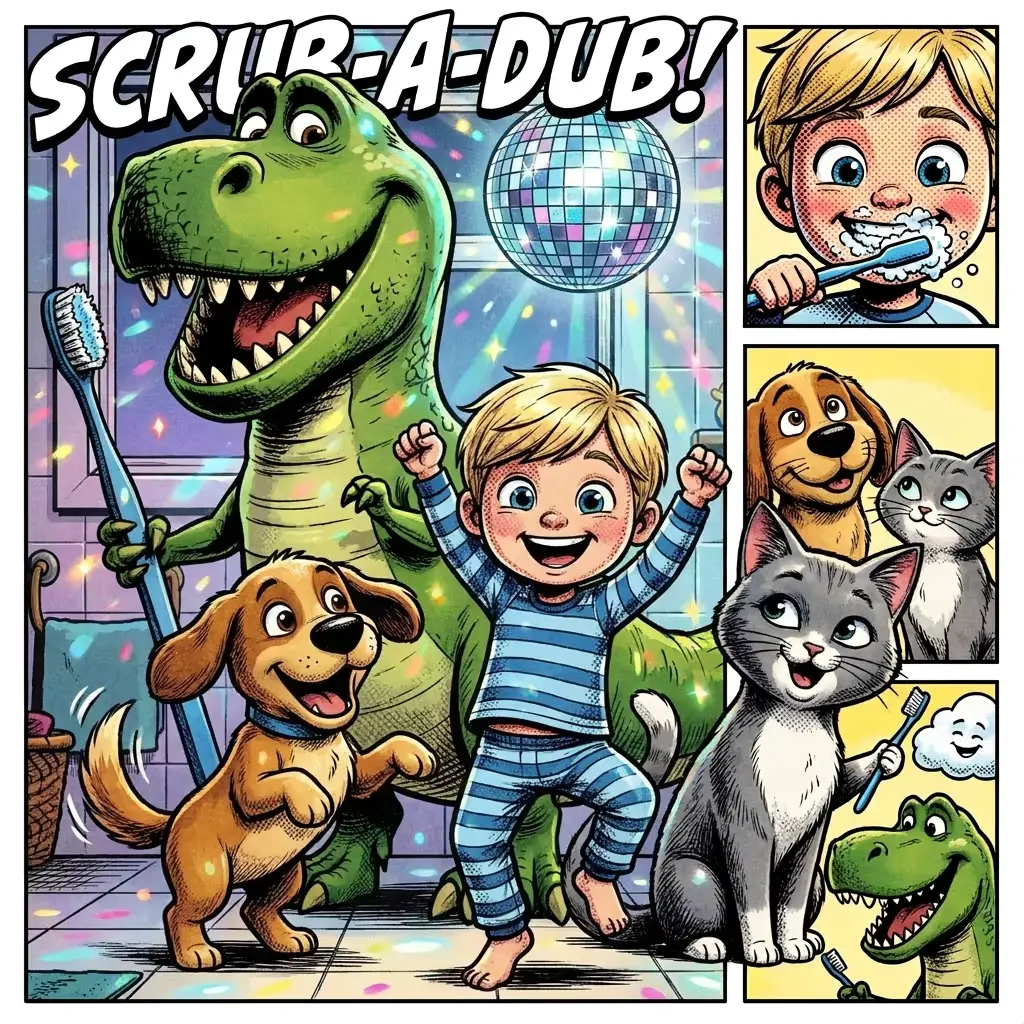 Any art style, even comic book. The same book, reimagined panel by panel.