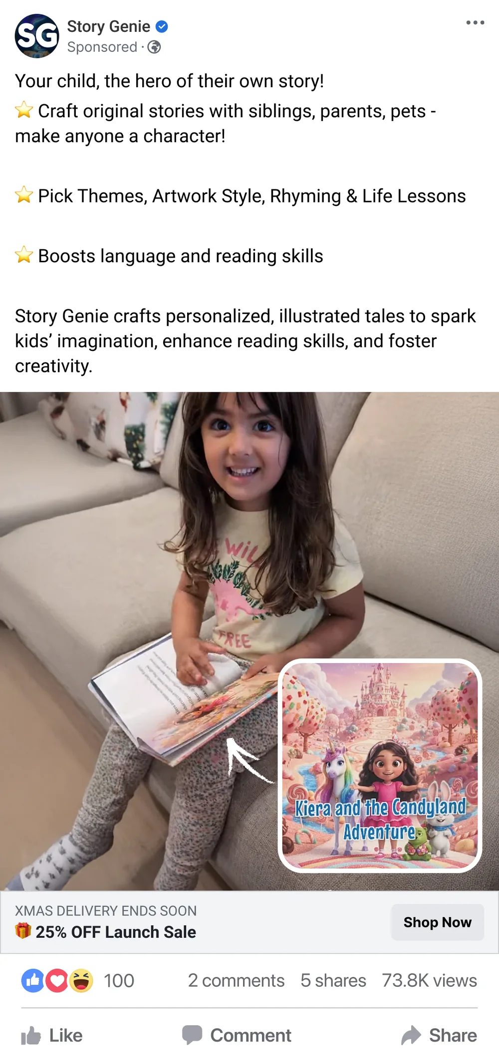 Paid social: your child, the hero of their own story